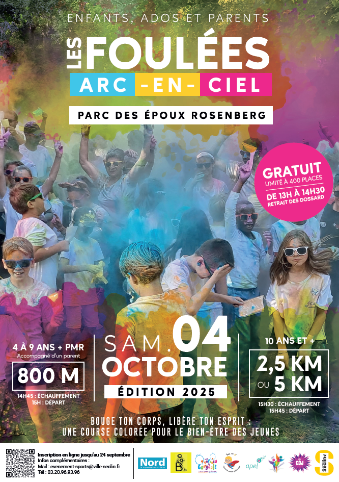 affiche foules arc en ciel 2025
