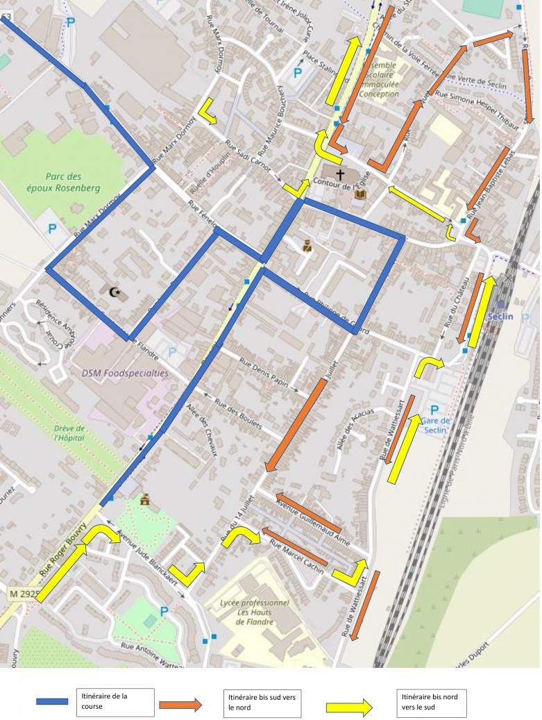 Route du Louvre plan déviation