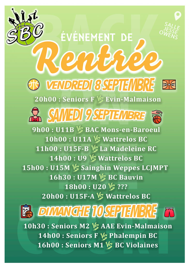 Basket affiche rentrée 2023