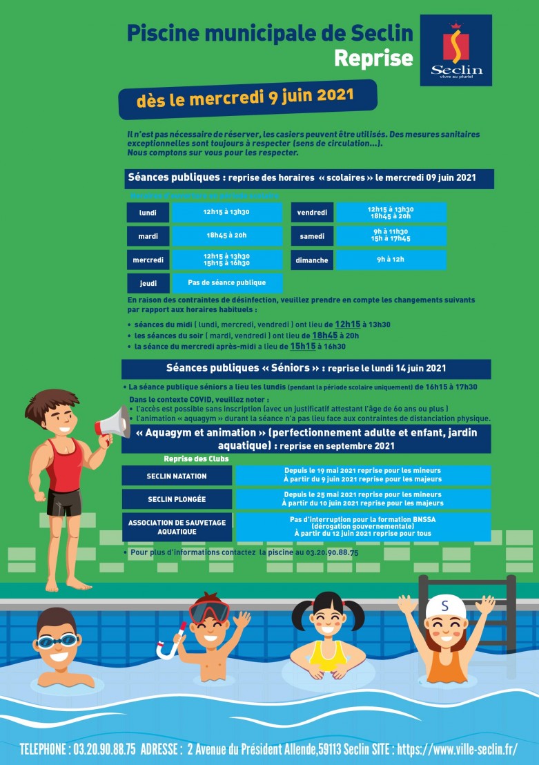 Piscine horaires