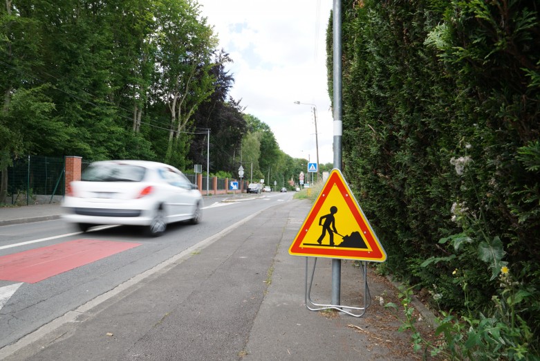 Panneau chantier rue des Martyrs