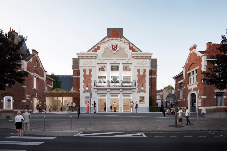 Le projet allie modernisme et respect du style architectural de la salle des fêtes créée dans les années 1920 ! © Tank Architectes