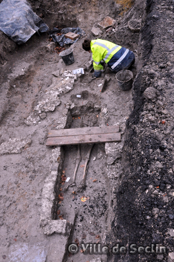 Fouille archeologie St Piat (Seclin)